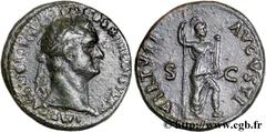 DOMITIEN(12/69-18/09/96)Titus Flavius Domitianus Auguste(13/09/81-18/09/96) As, (MB, ئ 29) N° v26_0226    Date : 88-89 Nom de l'atelier : Rome Métal : cuivre Diamètre : 29mm Axe des coins : 6h. Poids 