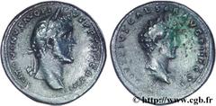 ANTONIN et MARC AURELE CESAR(140-161)Antoninus Pius, Marcus Aurelius Cوsar Sesterce, (GB, ئ 34) N° v26_0268    Date : 141 Nom de l'atelier : Rome Métal : cuivre Diamètre : 34mm Axe des coins : 12h. Po
