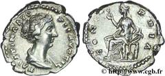 FAUSTINE JEUNE(+175)Annia Galeria FaustinaAugusta(146-175) Denier N° v26_0289    Date : 154-156 Nom de l'atelier : Rome Métal : argent Diamètre : 17,5mm Axe des coins : 6h. Poids : 3,49g. Degré de rar