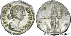 FAUSTINE JEUNE(+175)Annia Galeria FaustinaAugusta(146-175) Denier N° v26_0293    Date : 161-175 Nom de l'atelier : Rome Métal : argent Diamètre : 19mm Axe des coins : 6h. Poids : 3,46g. Etat de conser