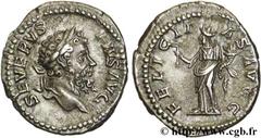 SEPTIME SEVERE(13/04/193-4/02/211)Lucius Septimius Severus Denier N° v26_0313    Date : 205 Nom de l'atelier : Rome Métal : argent Diamètre : 20mm Axe des coins : 6h. Poids : 3,60g. Etat de conservati