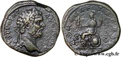 SEPTIME SEVERE(13/04/193-4/02/211)Lucius Septimius Severus Sesterce, (GB, ئ 31) N° v26_0315    Date : 195 Nom de l'atelier : Rome Métal : cuivre Diamètre : 30,5mm Axe des coins : 12h. Poids : 22,23g. 