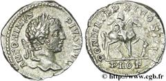 CARACALLA(27/05/196-8/04/217)Marcus Aurelius AntoninusCo-empereur avec Septime Sévère(04/198-209) Denier N° v26_0323    Date : 208 Nom de l'atelier : Rome Métal : argent Diamètre : 18,5mm Axe des coin