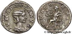 JULIA PAULA(219-220) Julia PaulaPremière femme d'Elagabal - Augusta (219-220) Denier N° v26_0344    Date : 220 Nom de l'atelier : Rome Métal : argent Diamètre : 18,5mm Axe des coins : 6h. Poids : 2,94