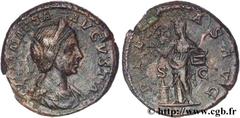 JULIA MAESA(+223 ou 226)Julia MوsaSœur de Julia Domna, mère de Julia Soémias et de Julia Mamée, grand-mère d'Elagabal et d'Alexandre Sévère - Augusta(218-223/226) As, (MB, ئ 26) N° v26_0348    Date : 
