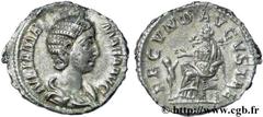 JULIA MAMEE(+235)Julia MamaeaFille de Julia Mوsa, mère d'Alexandre Sévère - Augusta(221-235) Denier N° v26_0357    Date : 232 Nom de l'atelier : Rome Métal : argent Diamètre : 18,5mm Axe des coins : 1