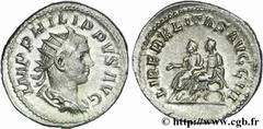 PHILIPPE II(05/244-09/249)Marcus Julius PhilippusAuguste(04/247-09/249) Antoninien N° v26_0378    Date : 249 Nom de l'atelier : Rome Métal : billon Diamètre : 22,5mm Axe des coins : 1h. Poids : 3,37g.