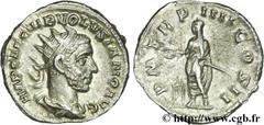 VOLUSIEN(06/251-06/253)Caius Vibius Afinius Gallus Vendumnianus VolusianusAuguste(11/251-05/253) Antoninien N° v26_0395    Date : mi 253 Nom de l'atelier : Rome Métal : billon Diamètre : 21mm Axe des 