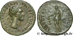 Roman coins NERVA Type : As  Date : janvier-septembre  Mint name / Town : Rome  Metal : copper  Diameter : 28,5  mm Orientation dies : 6  h. Weight : 11,71  g. Obverse legend : IMP NERVA CAES AVG - P 