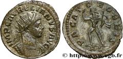 Roman coins AURELIAN Type : Aurelianus  Date : fin 274 - début 275  Date : 274-275  Mint name / Town : Lyon  Metal : billon  Millesimal fineness : 50  ‰ Diameter : 21,5  mm Orientation dies : 12  h. W