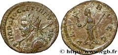 Roman coins DIOCLETIAN Type : Aurelianus  Date : printemps 290 - 291  Mint name / Town : Lyon  Metal : billon  Millesimal fineness : 50  ‰ Diameter : 21  mm Orientation dies : 6  h. Weight : 3,29  g. 