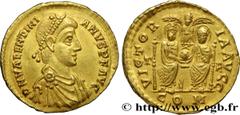 Roman coins VALENTINIAN II Type : Solidus  Date : juin 389 - 391  Date : 389-391  Mint name / Town : Trèves  Metal : gold  Millesimal fineness : 1000  ‰ Diameter : 20  mm Orientation dies : 6  h. Weig