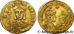 Byzantine coins THEOPHILUS and CONSTANTINUS Type : Solidus  Date : 830-840  Mint name / Town : Constantinople  Metal : gold  Millesimal fineness : 1000  ‰ Diameter : 20  mm Orientation dies : 6  h. We