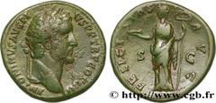 Roman coins ANTONINUS PIUS Type : Sesterce  Date : 147  Mint name / Town : Rome  Metal : copper  Diameter : 31  mm Orientation dies : 12  h. Weight : 23,80  g. Rarity : R1  Officine : 2e  Obverse lege