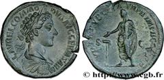 Roman coins COMMODUS Type : Sesterce  Date : octobre - décembre  Date : 177  Mint name / Town : Rome  Metal : bronze  Diameter : 32,5  mm Orientation dies : 11  h. Weight : 25,30  g. Rarity : R2  Obve