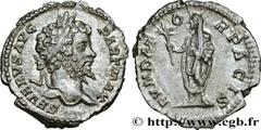 Roman coins SEPTIMIUS SEVERUS Type : Denier  Date : 201  Mint name / Town : Rome  Metal : silver  Millesimal fineness : 650  ‰ Diameter : 18  mm Orientation dies : 12  h. Weight : 3,30  g. Officine : 