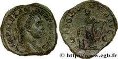 Roman coins SEVERUS ALEXANDER Type : Sesterce  Date : 234  Mint name / Town : Rome  Metal : copper  Diameter : 31  mm Orientation dies : 1  h. Weight : 21,81  g. Officine : 5e  Obverse legend : IMP AL