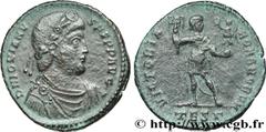 Roman coins JOVIAN Type : Double maiorina  Date : 363-364  Mint name / Town : Thessalonique  Metal : copper  Diameter : 28,50  mm Orientation dies : 6  h. Weight : 8,59  g. Rarity : R2  Officine : 3e 