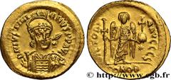Byzantine coins JUSTINIAN I Type : Solidus  Date : 527-538  Mint name / Town : Constantinople  Metal : gold  Millesimal fineness : 1.000  ‰ Diameter : 21  mm Orientation dies : 6  h. Weight : 4,48  g.