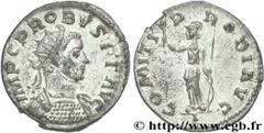 PROBUS(06-07/276-09/282)Marcus Aurelius Probus Aurelianus N° v27_0064    Date : 07-08/281 Nom de l'atelier : Lyon Métal : billon Diamètre : 22mm Axe des coins : 6h. Poids : 4,00g. Etat de conservation