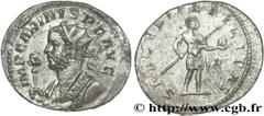 CARIN(10/282-09/285)Marcus Aurelius CarinusAuguste(03/283-09/285) Aurelianus N° v27_0122    Date : début 284 Nom de l'atelier : Lyon Métal : billon Diamètre : 21,5mm Axe des coins : 12h. Poids : 3,91g