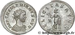NUMERIEN(12/282-11/284)Marcus Aurelius NumerianusAuguste(03/283-11/284) Aurelianus N° v27_0126    Date : début 284 Nom de l'atelier : Lyon Métal : billon Diamètre : 22mm Axe des coins : 12h. Poids : 4