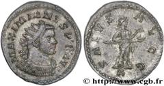MAXIMIEN HERCULE(10/12/285-02/310)Marcus Aurelius Valerius MaximianusAuguste I (1/04/286-1/05/305) Aurelianus N° v27_0291    Date : 294 Nom de l'atelier : Lyon Métal : billon Diamètre : 24,5mm Axe des