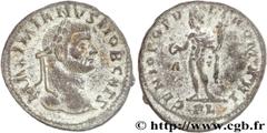 GALERE(1/03/293-5/05/311)Galerius Valerius MaximianusCésar(1/03/293-1/05/305) Follis ou nummus N° v27_0303    Date : 296 Nom de l'atelier : Lyon Métal : cuivre Diamètre : 27,5mm Axe des coins : 12h. P