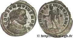 CONSTANCE Ier CHLORE(1/03/293-25/07/306)Flavius Valerius ConstantiusCésar(1/03/293-1/05/305) Follis ou nummus N° v27_0347    Date : 300 - mi 304 Nom de l'atelier : Lyon Métal : cuivre Diamètre : 30mm 