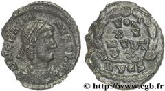 GRATIEN(24/08/367-25/08/383)Flavius Gratianus Nummus, (PBQ, ئ 4) N° v27_0495    Date : 381-382 Nom de l'atelier : Lyon Métal : cuivre Diamètre : 16mm Axe des coins : 6h. Poids : 1,65g. Etat de conserv