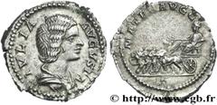 JULIA DOMNA(+217) Julia DomnaAugusta(194-217) Denier N° v27_0573    Date : 205 Nom de l'atelier : Rome Métal : argent Diamètre : 19mm Axe des coins : 6h. Poids : 3,44g. Degré de rareté : R1 Etat de co