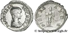 PLAUTILLE(+211)Publia Fulvia PlautillaAugusta(202-205) Denier N° v27_0585    Date : 203 Nom de l'atelier : Rome Métal : argent Diamètre : 19,5mm Axe des coins : 1h. Poids : 3,02g. Degré de rareté : R1