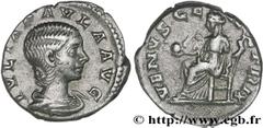 JULIA PAULA(219-220) Julia PaulaPremière femme d'Elagabal - Augusta (219-220) Denier N° v27_0600    Date : 219 Nom de l'atelier : Rome Métal : argent Diamètre : 17,5mm Axe des coins : 12h. Poids : 2,8