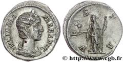JULIA MAMEE(+235)Julia MamaeaFille de Julia Mوsa, mère d'Alexandre Sévère - Augusta(221-235) Denier N° v27_0606    Date : 226 Nom de l'atelier : Rome Métal : argent Diamètre : 19,5mm Axe des coins : 6