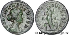 FAUSTINE JEUNE(+175)Annia Galeria FaustinaAugusta(146-175) Dupondius, (MB, ئ 28) N° v27_0687    Date : 161 Nom de l'atelier : Rome Métal : bronze Diamètre : 27,5mm Axe des coins : 6h. Poids : 12,67g. 