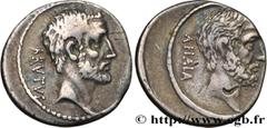 Roman coins BRUTUS Type : Denier  Date : 54 AC.  Mint name / Town : Rome  Metal : silver  Millesimal fineness : 950  ‰ Diameter : 19  mm Orientation dies : 6  h. Weight : 3,82  g. Rarity : R1  Obverse