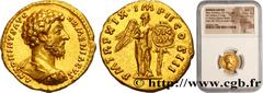 Roman coins MARCUS AURELIUS Type : Aureus  Date : janvier - août  Mint name / Town : Rome  Metal : gold  Millesimal fineness : 1000  ‰ Diameter : 19  mm Orientation dies : 6  h. Weight : 7,26  g. Rari