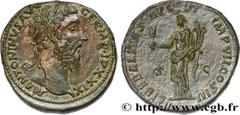 Roman coins MARCUS AURELIUS Type : Sesterce  Date : 175  Mint name / Town : Rome  Metal : bronze  Diameter : 31  mm Orientation dies : 12  h. Weight : 29,38  g. Rarity : R1  Officine : 2e  Obverse leg