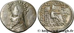 Greek Coins PARTHIA - PARTHIAN KINGDOM - GOTARZES I Type : Drachme  Date : c. 95-90 AC.  Mint name / Town : Rhagae, Perside  Metal : silver  Diameter : 18,5  mm Orientation dies : 12  h. Weight : 4,15
