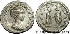 Roman coins PLAUTILLA Type : Denier  Date : 202  Mint name / Town : Rome  Metal : silver  Millesimal fineness : 550  ‰ Diameter : 19  mm Orientation dies : 6  h. Weight : 3,36  g. Rarity : R1  Officin