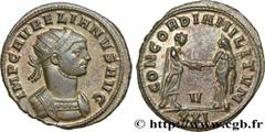 Roman coins AURELIAN Type : Aurelianus  Date : automne 274 - printemps 275  Date : 274-275  Mint name / Town : Siscia  Metal : billon  Millesimal fineness : 50  ‰ Diameter : 23  mm Orientation dies : 