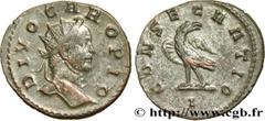 Roman coins CARUS Type : Aurelianus  Date : fin  Date : 284  Mint name / Town : Lyon  Metal : billon  Millesimal fineness : 50  ‰ Diameter : 21  mm Orientation dies : 12  h. Weight : 3,87  g. Officine
