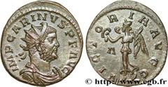 Roman coins CARINUS Type : Aurelianus  Date : été  Date : 284  Mint name / Town : Lyon  Metal : billon  Millesimal fineness : 50  ‰ Diameter : 21,5  mm Orientation dies : 12  h. Weight : 3,71  g. Rari