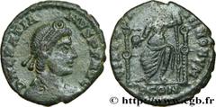 Roman coins GRATIAN Type : Nummus, (PB, Æ 3)  Date : 378-381  Mint name / Town : Arles  Metal : copper  Diameter : 17,5  mm Weight : 2,08  g. Rarity : R1  Officine : 1re  Obverse legend : D N GRATIA-N
