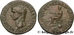 Roman coins NERO DRUSUS Type : Sesterce  Date : 41-45  Mint name / Town : Rome  Metal : copper  Diameter : 33,5  mm Orientation dies : 6  h. Weight : 27,85  g. Rarity : R2  Obverse legend : NERO CLAVD