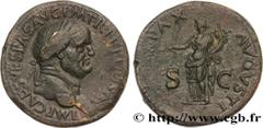 Roman coins VESPASIAN Type : Sesterce  Date : 71  Mint name / Town : Rome  Metal : copper  Diameter : 33  mm Orientation dies : 6  h. Weight : 27,33  g. Rarity : R1  Obverse legend : IMP CAES VESPAS A