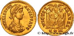 Roman coins VALENTINIAN II Type : Solidus  Date : 383  Mint name / Town : Atelier de campagne, Italie du Nord  Metal : gold  Millesimal fineness : 1000  ‰ Diameter : 20,5  mm Orientation dies : 6  h. 