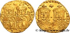 Byzantine coins LEO IV THE KHAZAR and CONSTANTINE VI Type : Solidus  Date : 778-780  Mint name / Town : Constantinople  Metal : gold  Millesimal fineness : 1000  ‰ Diameter : 21,5  mm Orientation dies