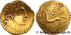 Celtic coins PARISII (Area of Paris) Type : Quart de statère d’or  Date : Ier siècle av. J.-C  Mint name / Town : Paris (75)  Metal : gold  Diameter : 15,5  mm Orientation dies : 3  h. Weight : 1,75  