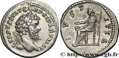 Roman coins SEPTIMIUS SEVERUS Type : Denier  Date : 198-202  Mint name / Town : Laodicée  Metal : silver  Diameter : 20  mm Orientation dies : 12  h. Weight : 3,39  g. Rarity : R1  Obverse legend : L 
